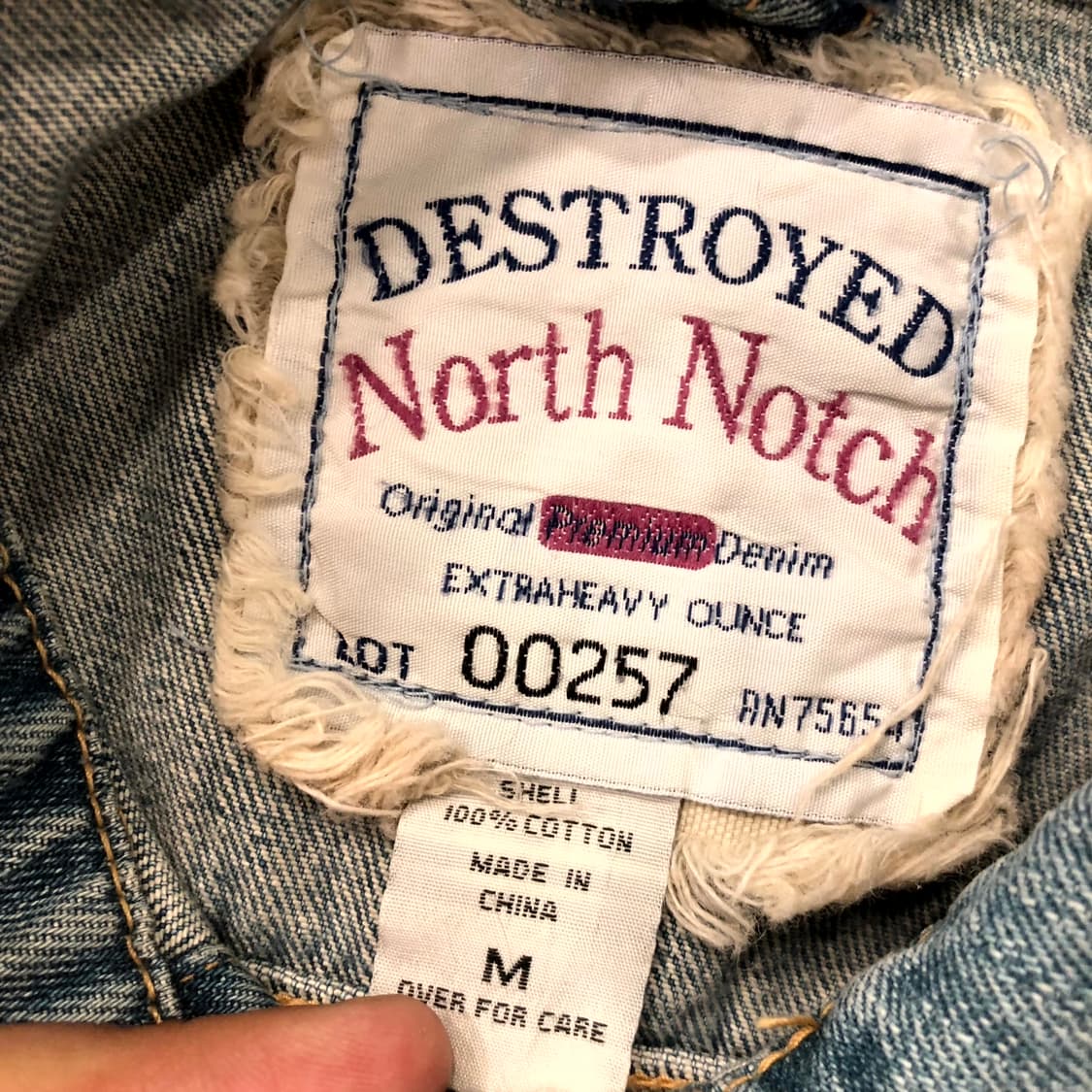 M DESTROYED NORTH NOTCH 빈티지 페인팅 워싱 데님 자켓 상품이미지4