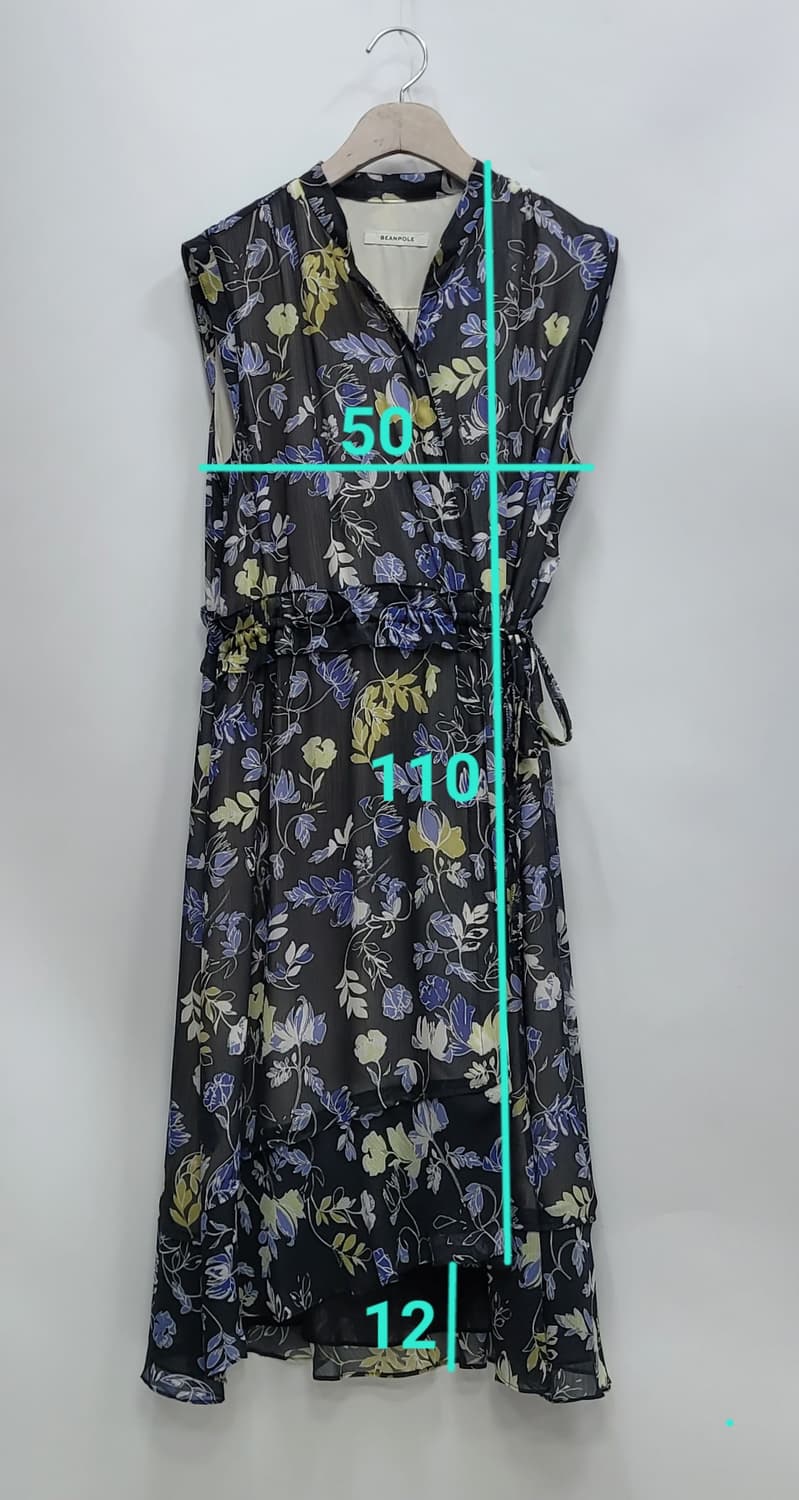 BEANPOLE 빈폴 언발란스 플라워 쉬폰 원피스 / 여 95 다크네이비 상품이미지9