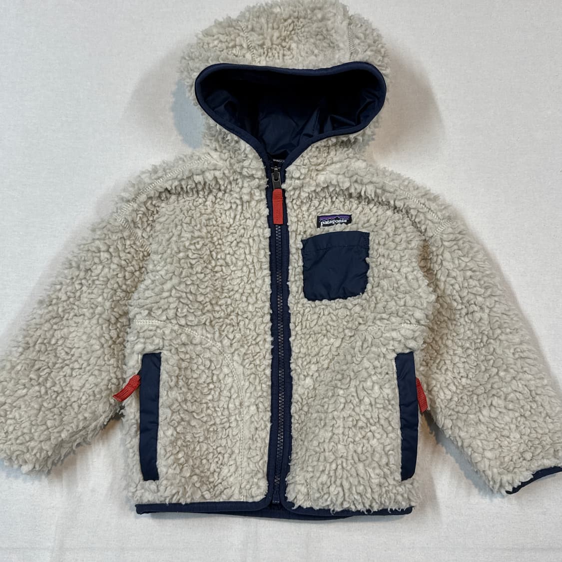 3T) 파타고니아 딥파일 플리스 후드 자켓 아이보리 아동용 상품이미지2
