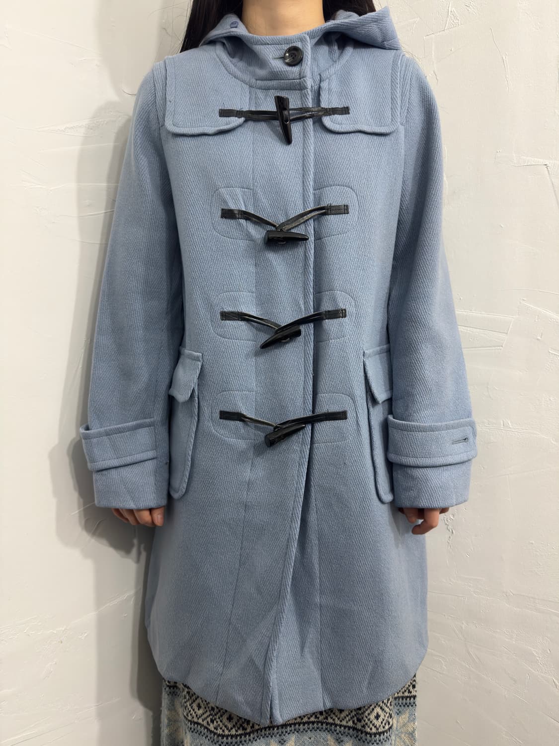 aylesbury blue hood wool duffle coat 상품이미지1