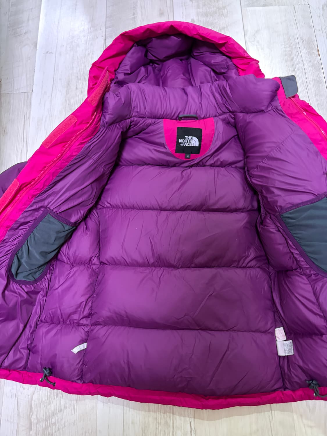 [90] 노스페이스 800 핑크 구스다운 패딩 상품이미지4
