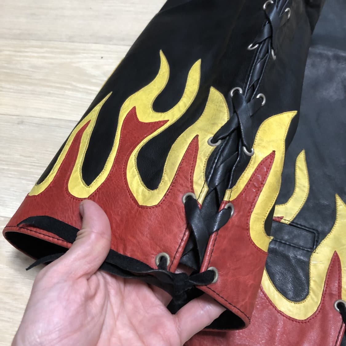 (M) 90's CMC Leather 프레임 소가죽 바이크 모터사이클 베 상품이미지3