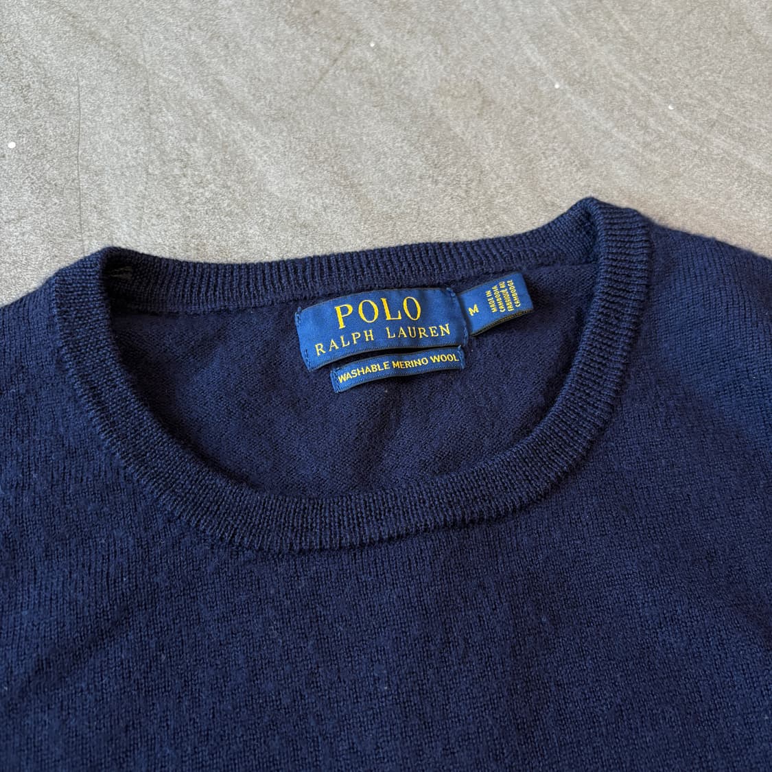 폴로 국내 정품 네이비 메리노울 니트 상품이미지5