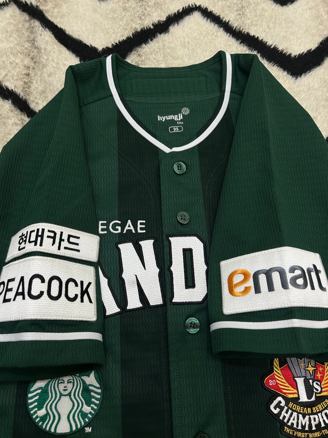 [M]SSG 랜더스 x스타벅스 반팔유니폼/논마킹 상품이미지4