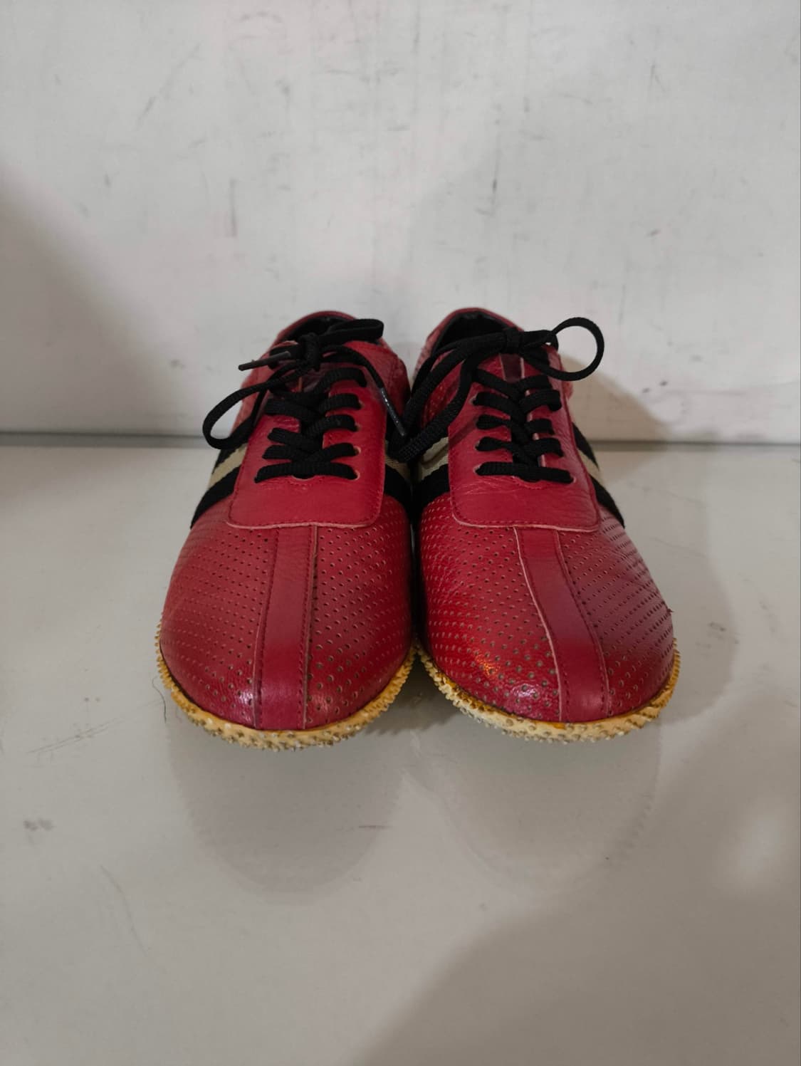 235mm 발리 핀도트 레드 스니커즈 레트로  상품이미지3