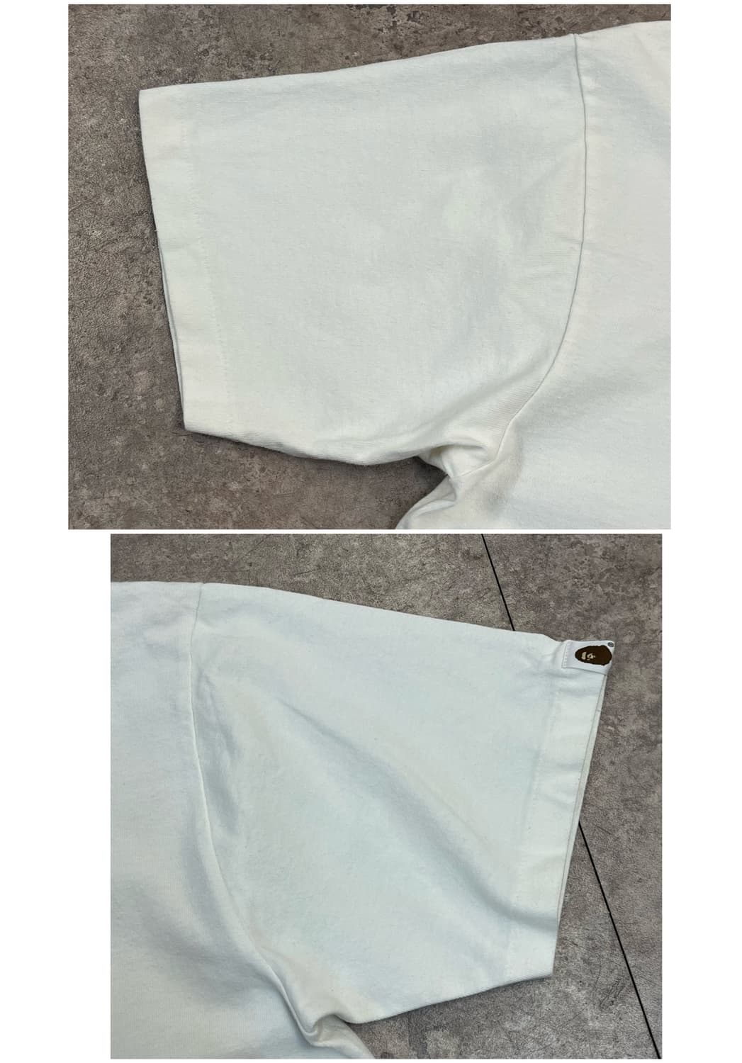 베이프 컬리지 반팔티 화이트 M #csz3810 상품이미지7