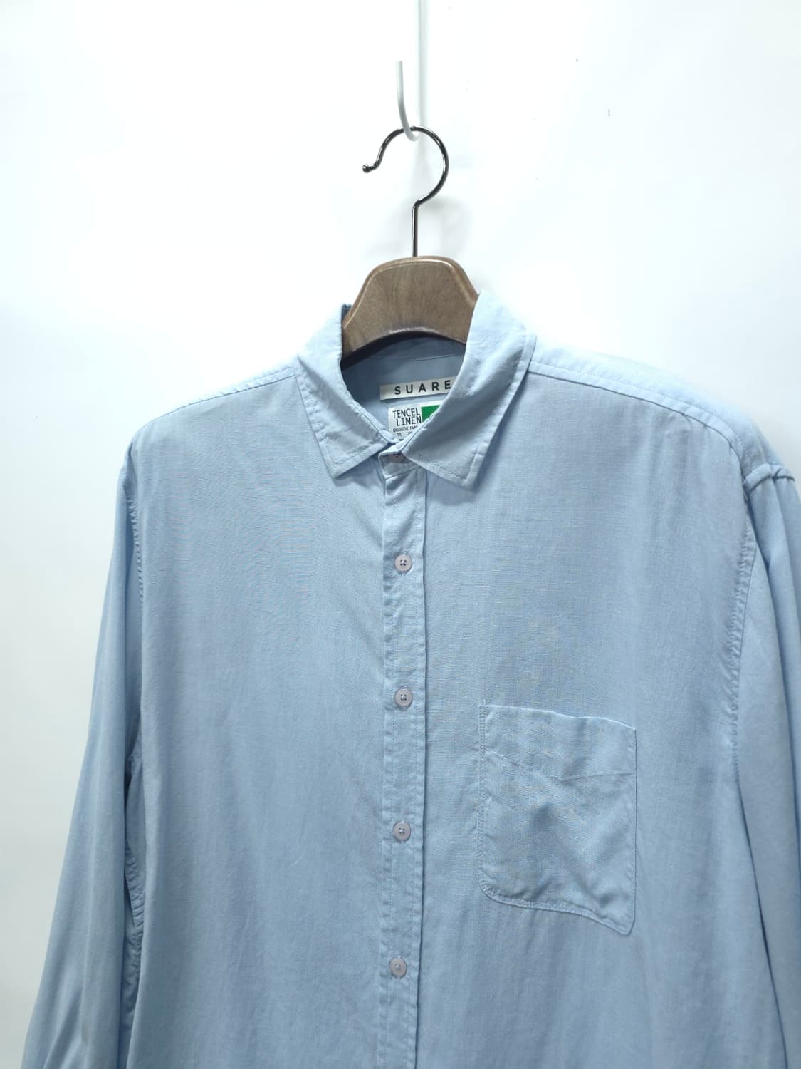 수아레(봄여름용) 텐셀 린넨 셔츠 스카이블루 (L) 상품이미지3