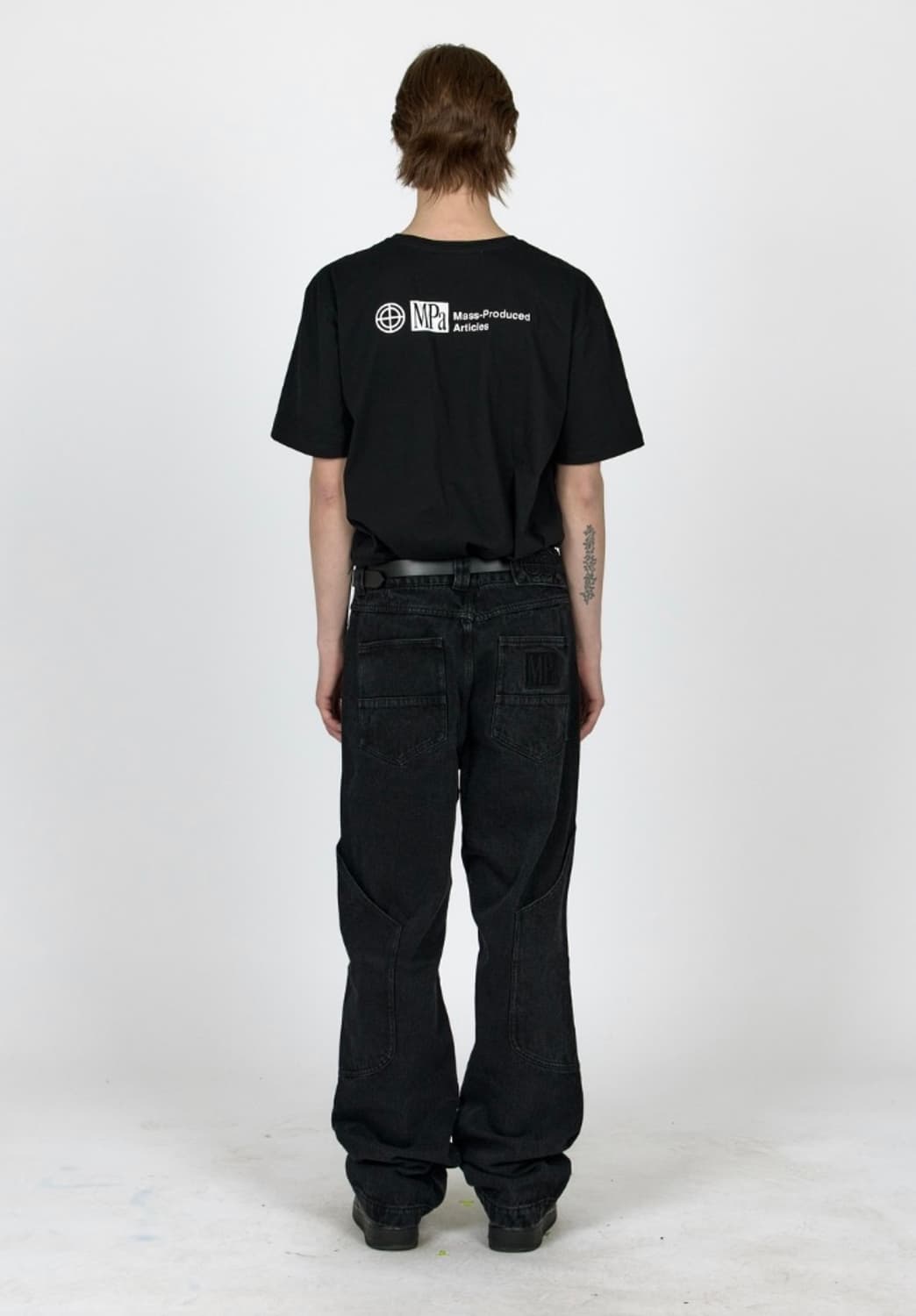  L 새상품 플라스틱프로덕트 MPa CALF POCKET 팬츠 블랙 상품이미지5