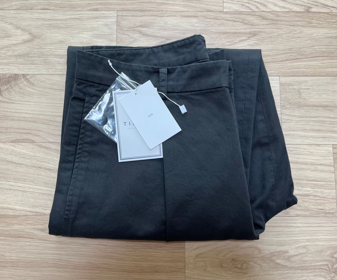 SEW 원 플리트 코튼 팬츠(차콜) 2사이즈 상품이미지8