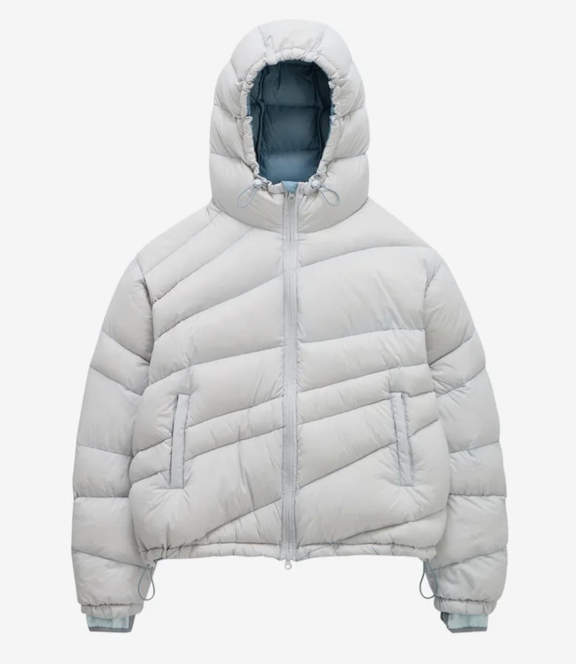 다이애그널 라이닝 다운 점퍼_스카이블루  상품이미지1