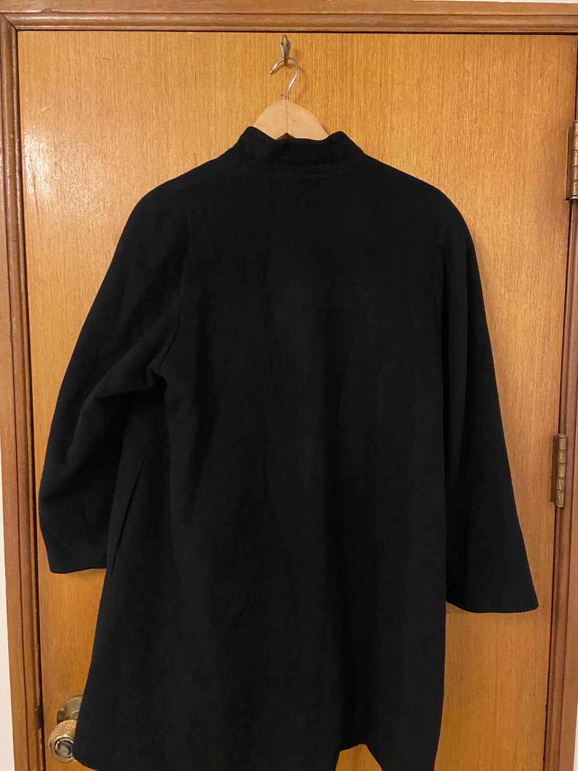 빈티지 캐시미어 블랙 코트 상품이미지6