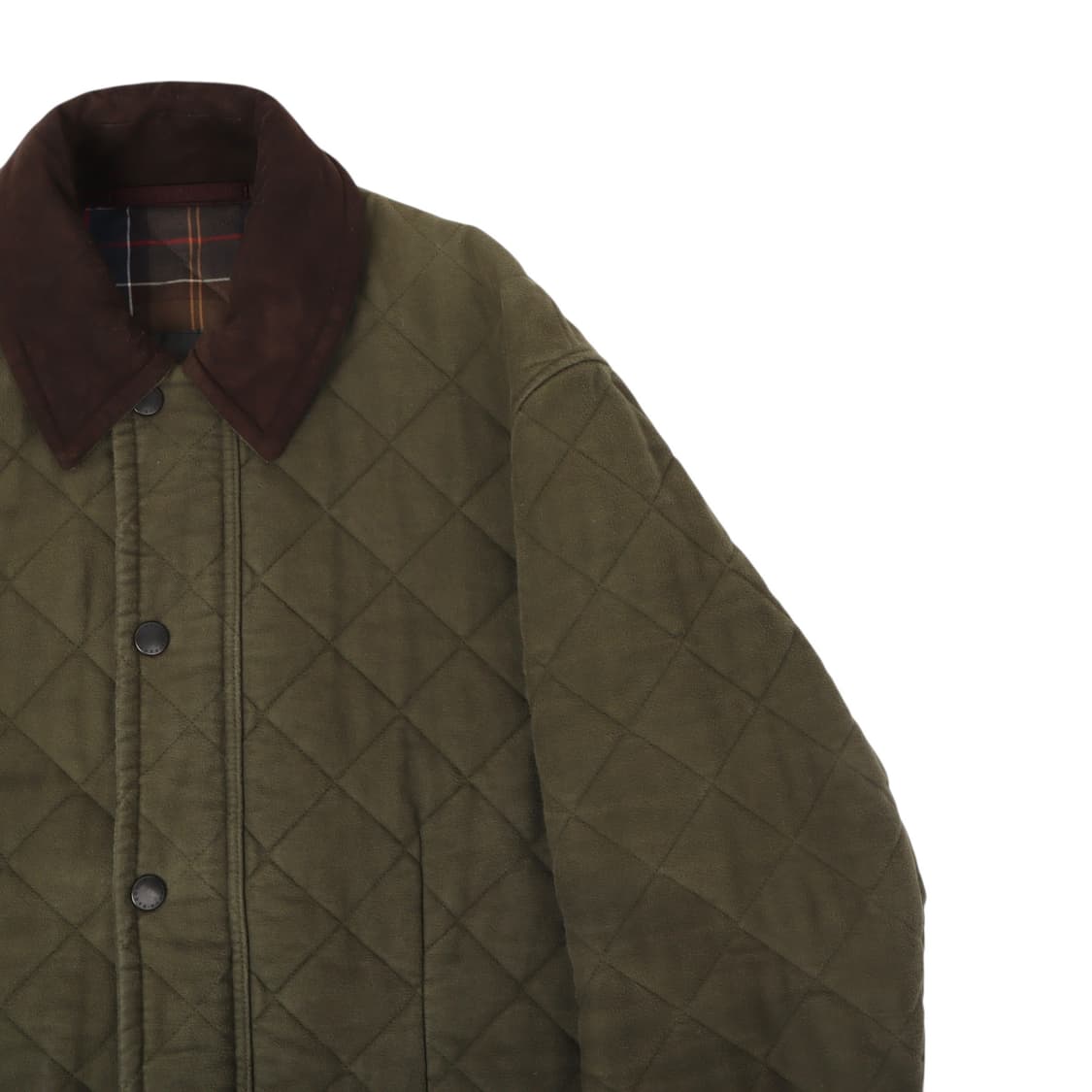 바버 카키 equestrian 퀄팅 점퍼 자켓 상품이미지3