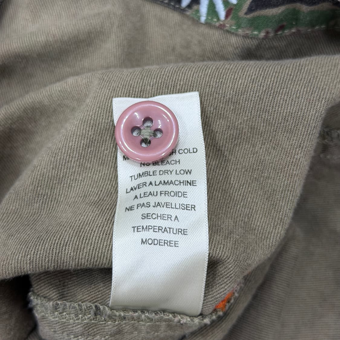 OBAY 오베이 카모 플라워 딱붙핏 셔츠 남방 2XS  상품이미지5