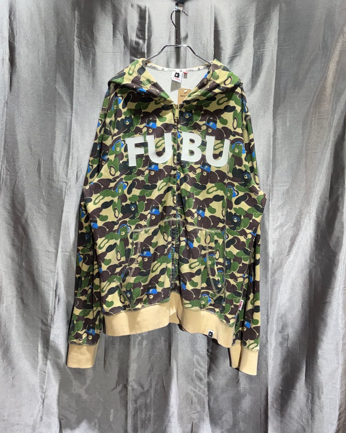 XXL 푸부 BAPE 오마주 카모 빅로고 후드집업  상품이미지2