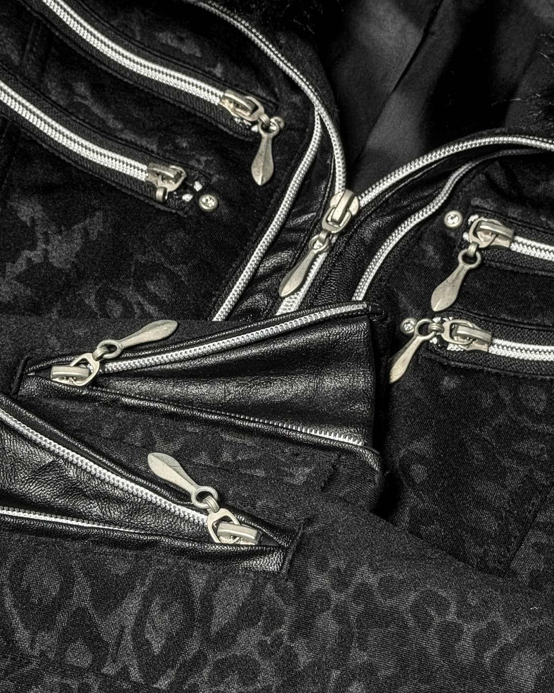 Xfrm – Black Leopard Fur Collar Jacket   상품이미지8