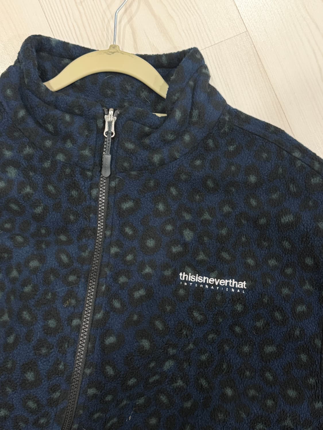 INTL. Fleece Jacket Leopard Blue m사이즈 상품이미지2