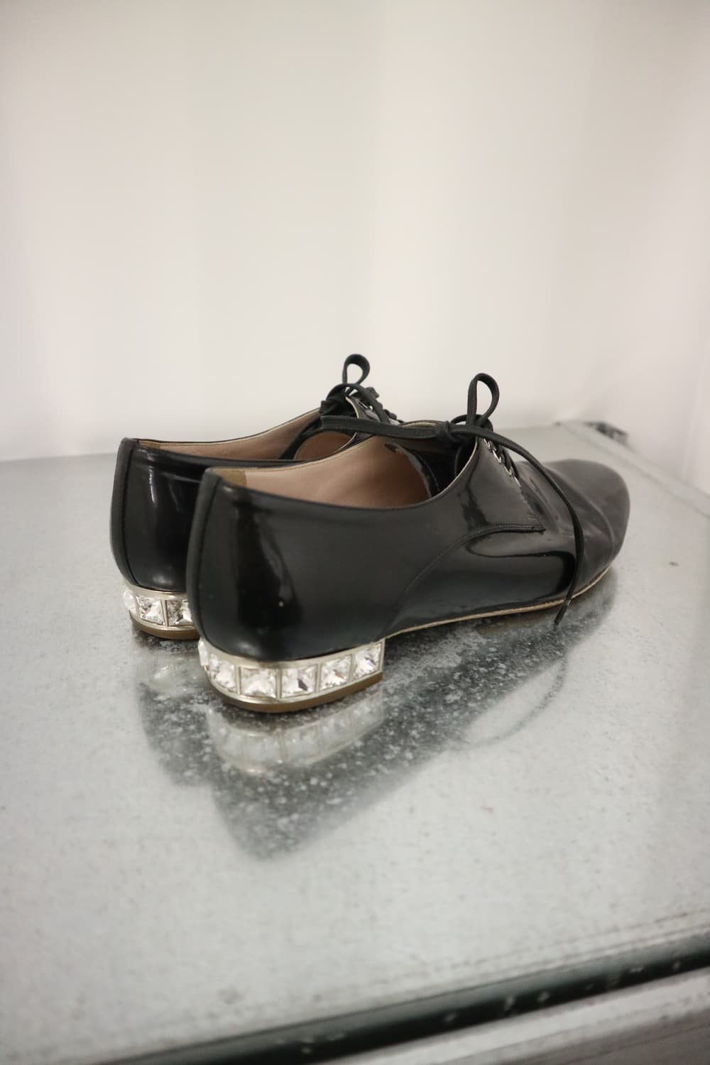Miu Miu crystal derby shoes 상품이미지2