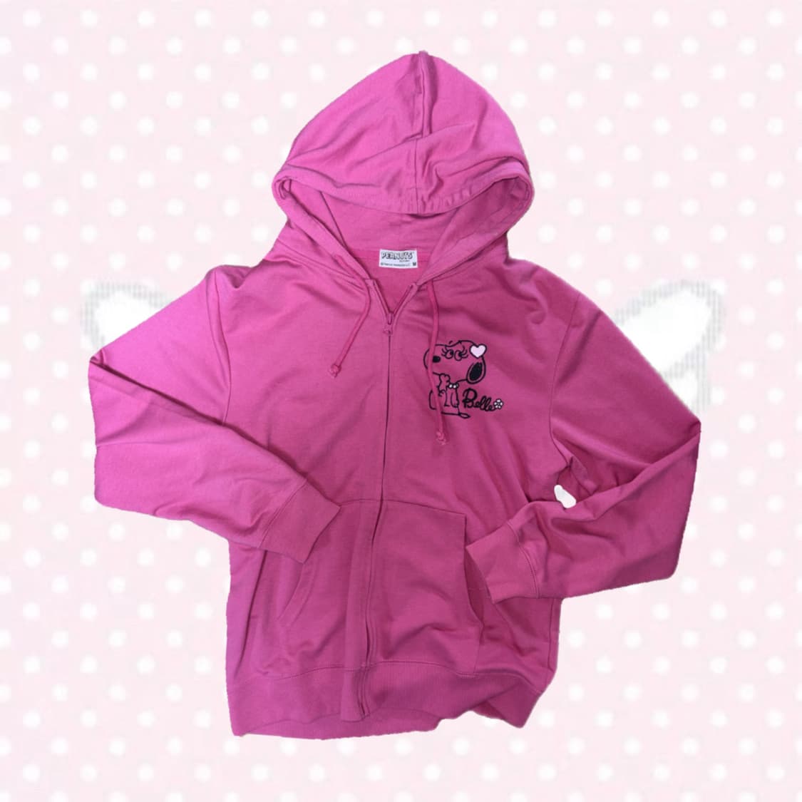 스누피 정품 핫핑크 모리걸 데일리 후드집업 상품이미지2