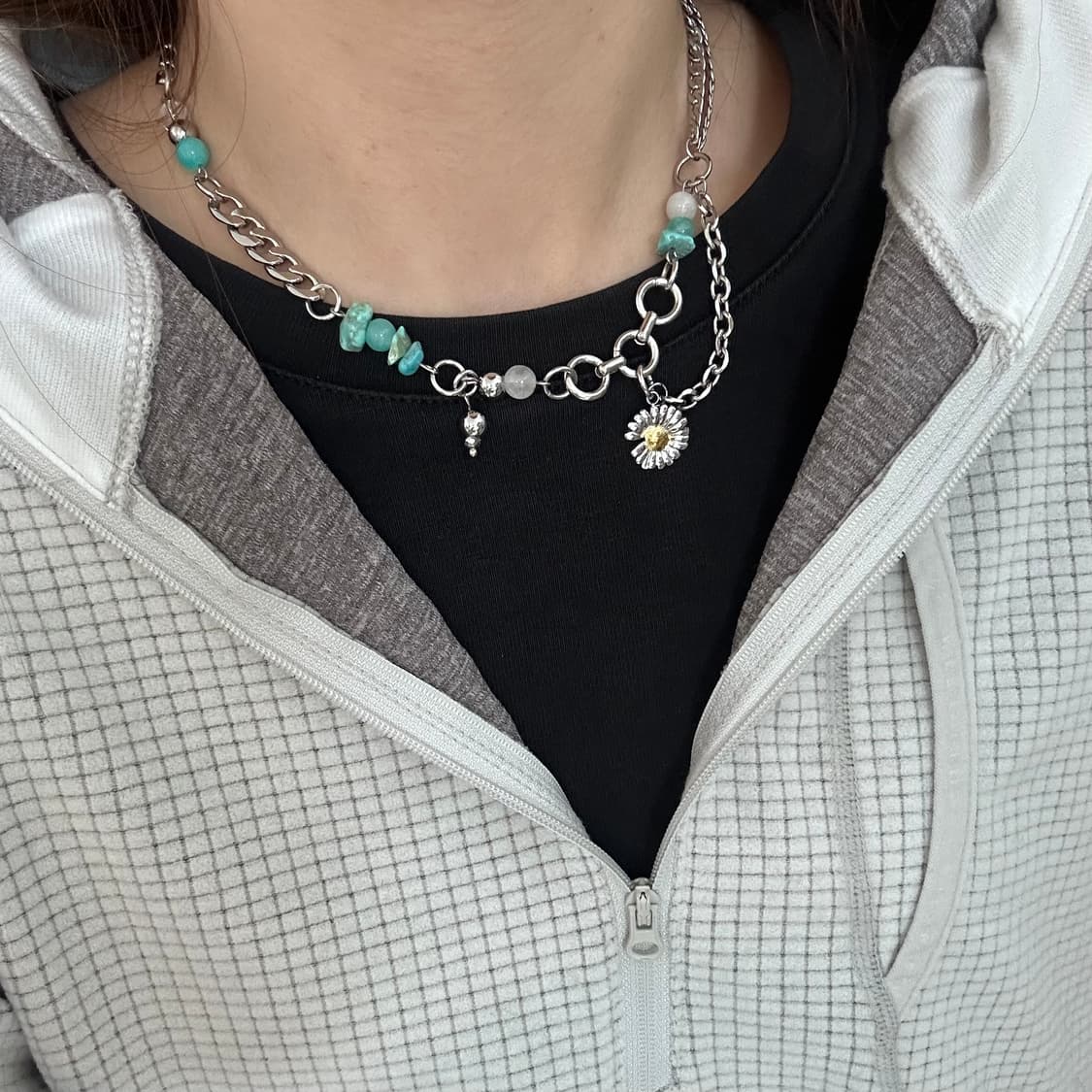 Mint point daisy necklace 상품이미지3