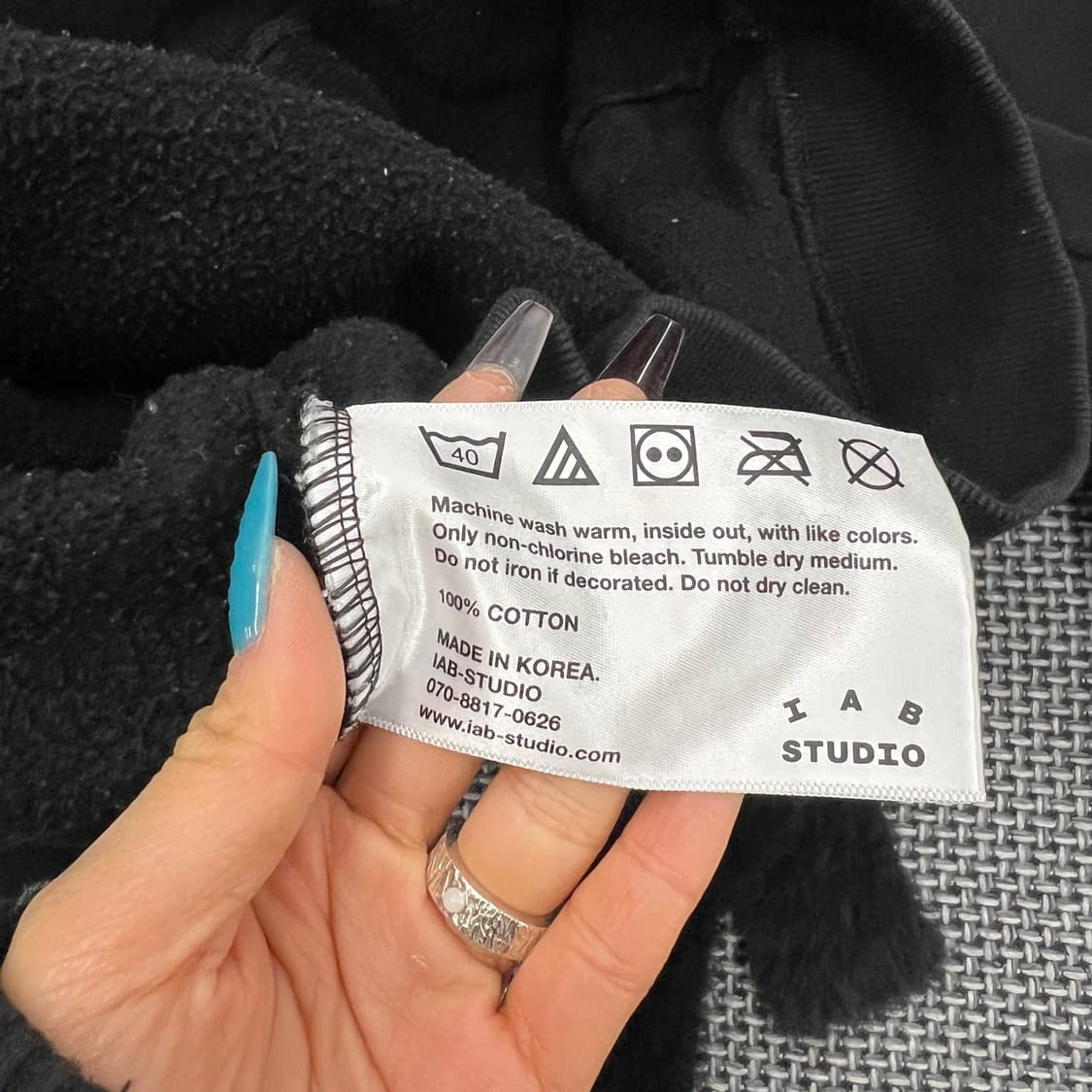 아이앱스튜디오 블랙 후드 상품이미지5