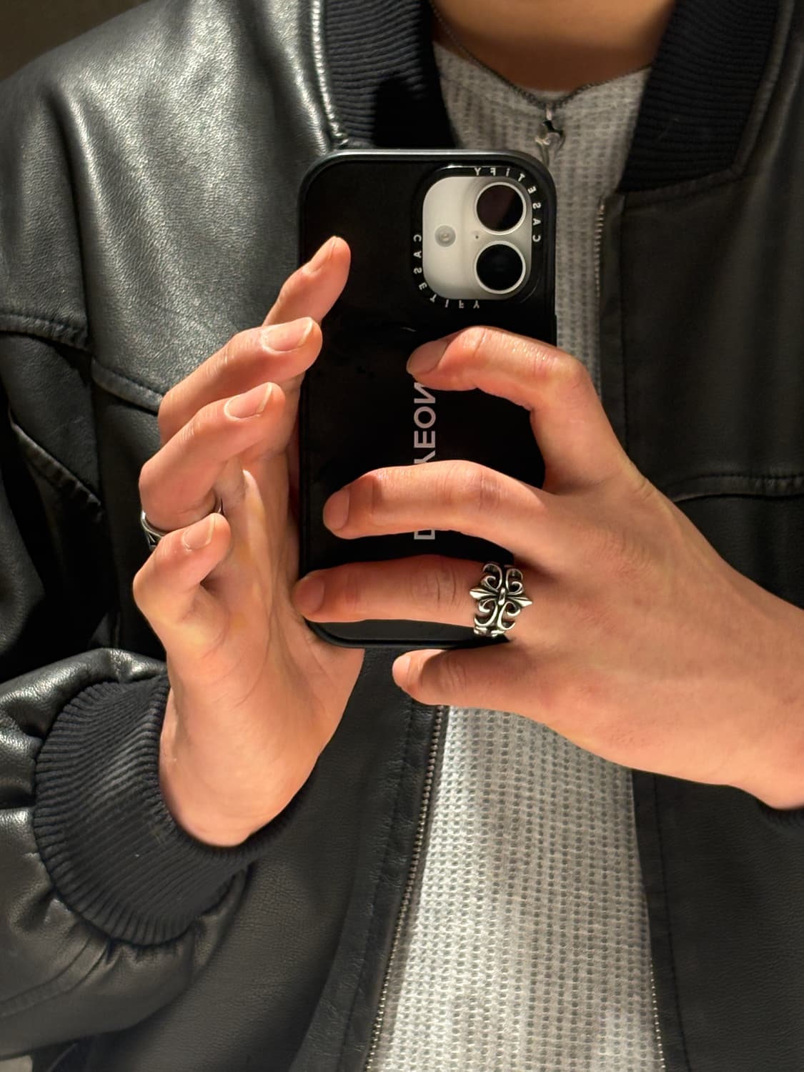 써지컬 크롬 반지 상품이미지3