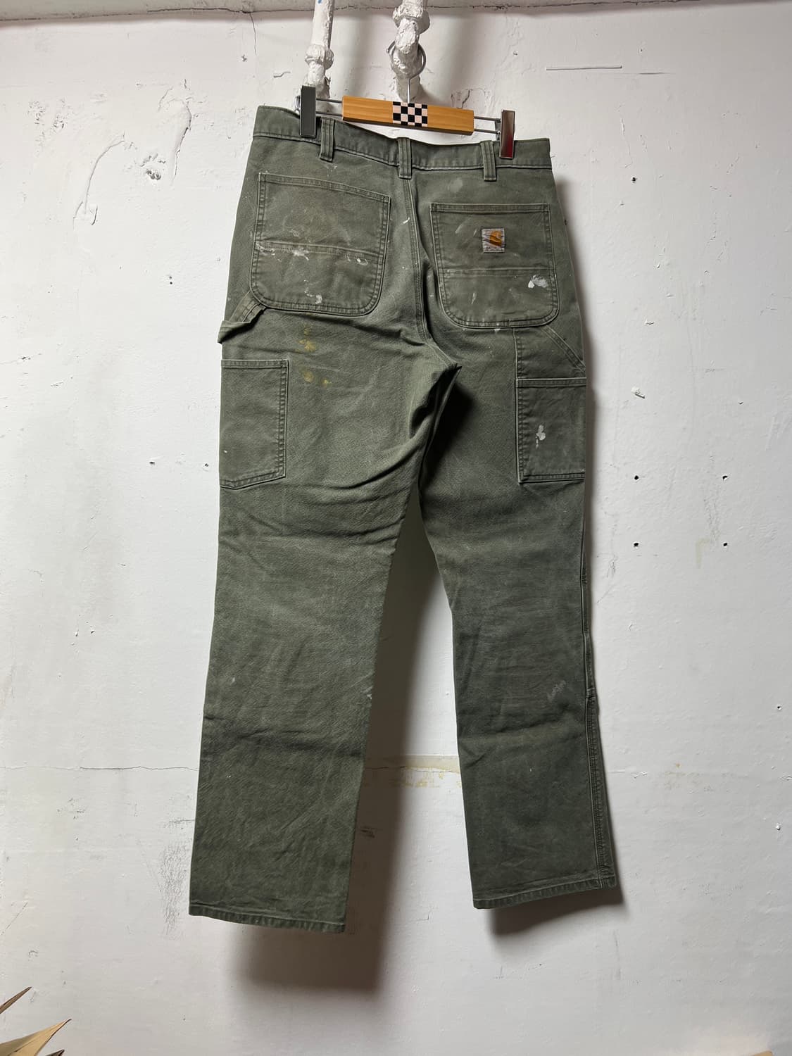 칼하트 릴랙스핏 더블니 카펜터 팬츠 모스 그린 상품이미지5