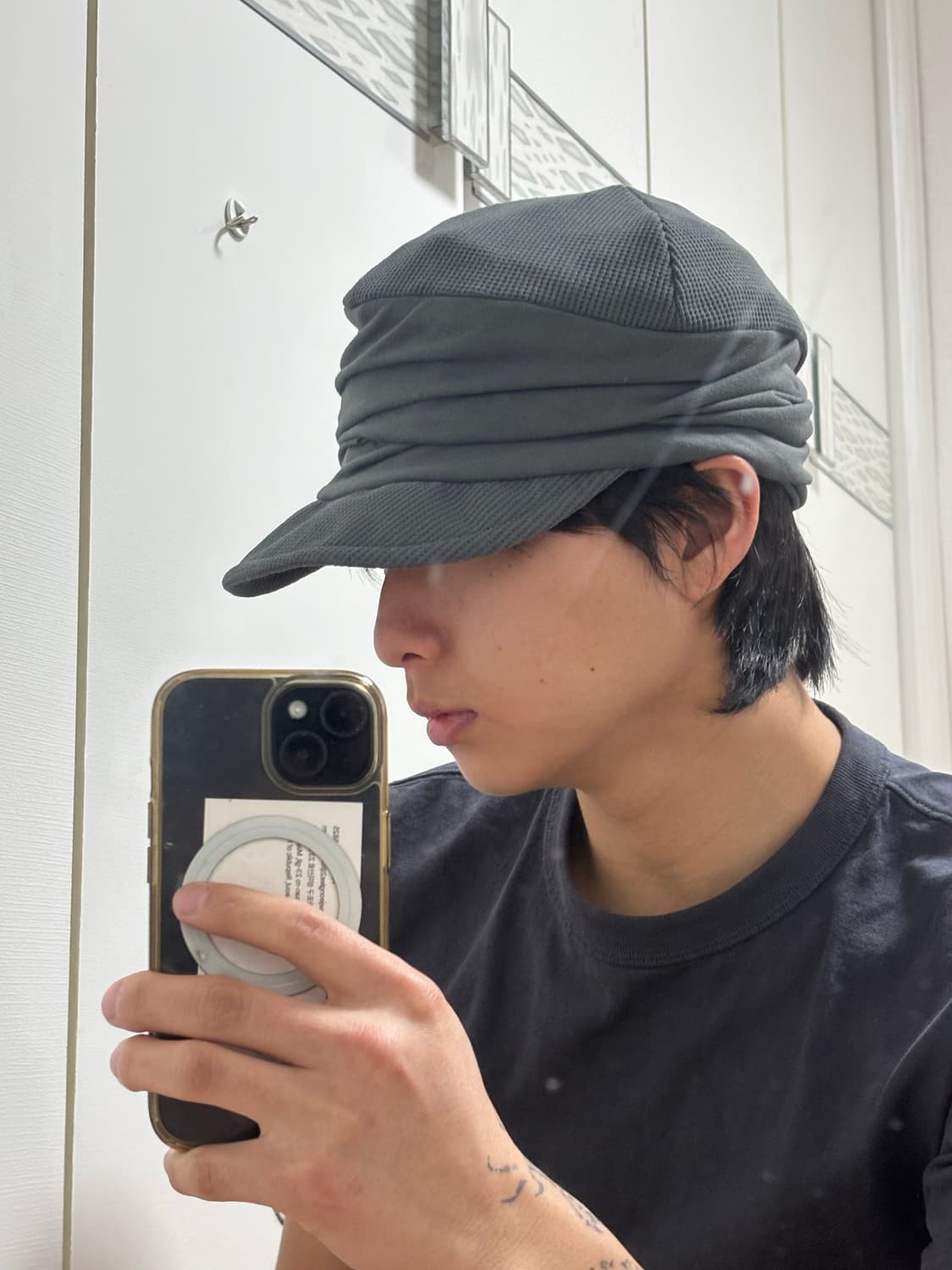 Ca4la 드레이프 와이어 니트 캡 상품이미지2