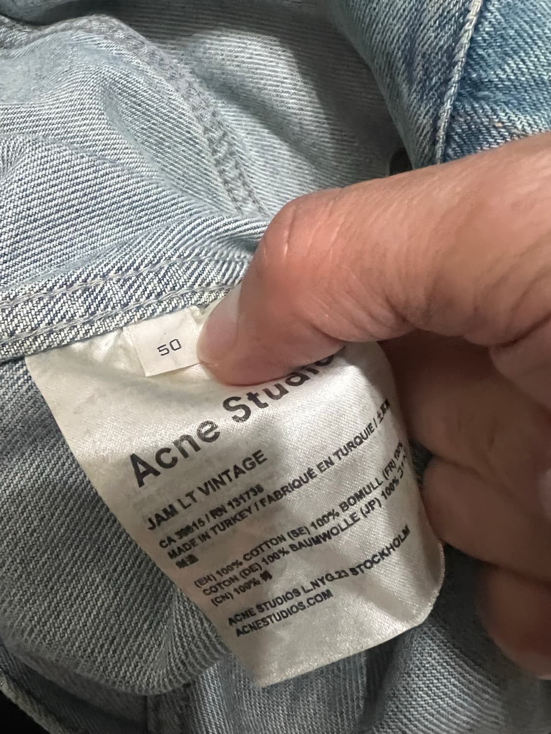 정품 아크네 데님자켓 50 상품이미지3