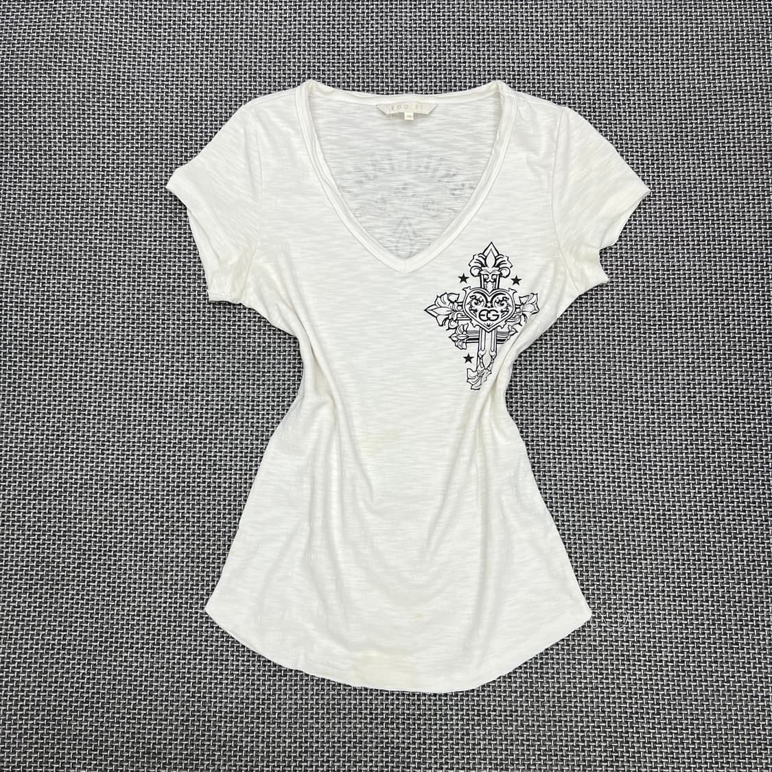 에고이스트 고딕펑크갸루 브이넥 반팔 상품이미지3