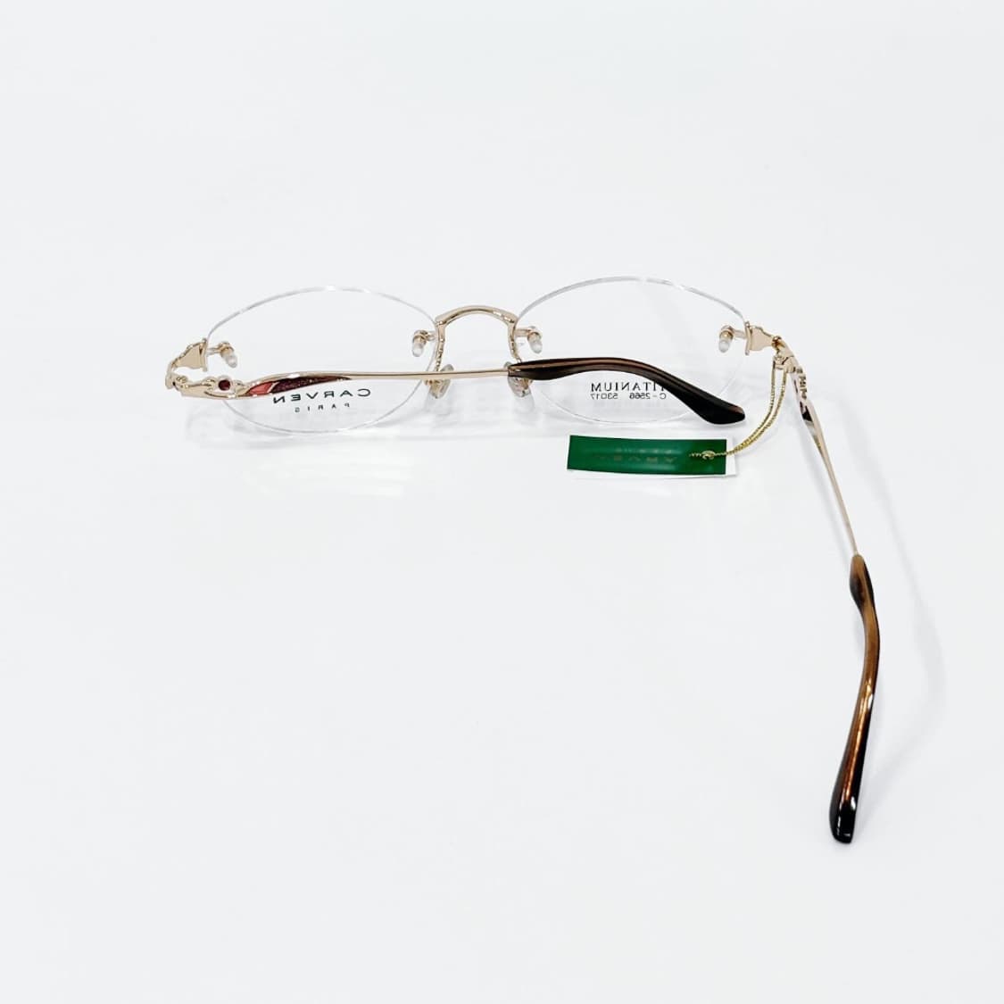 키지클럽 CARVEN 골드 포인트 무테 데드스탁 빈티지안경 상품이미지5