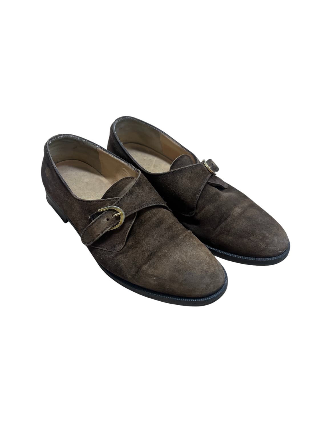 페라가모 스웨이드 더블 몽크 스트랩 슈즈 255 상품이미지1