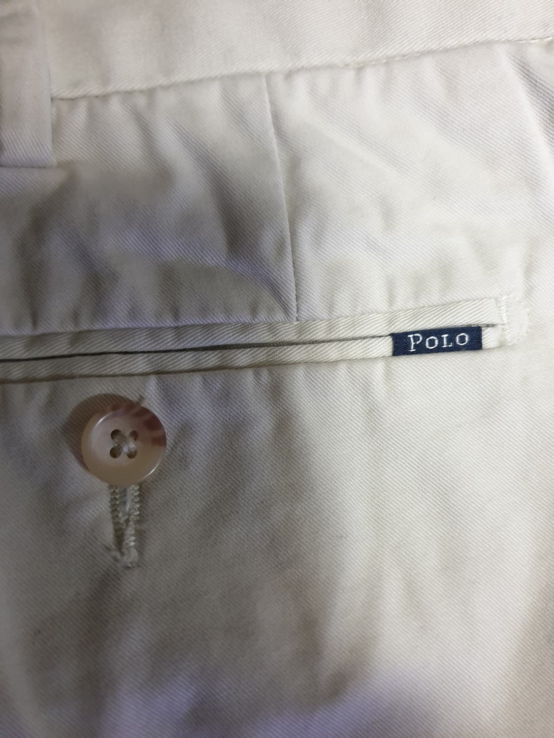 폴로랄프로렌 스트레치 슬림핏 클래식 치노팬츠 아이보리 (40/32) 상품이미지3