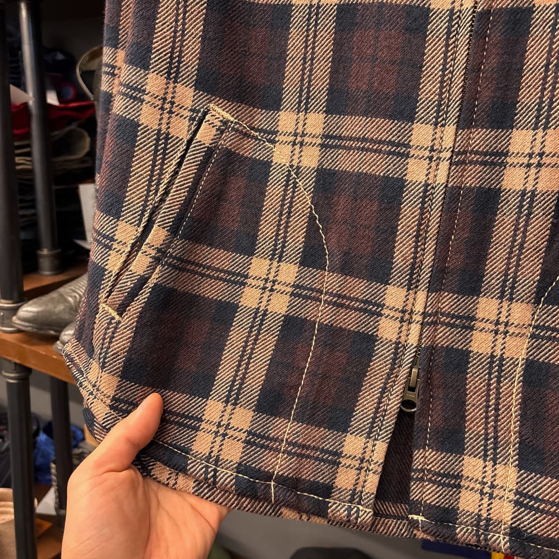 00s 리바이스 레드탭 웨스턴 요크 타탄체크 울 집업자켓 N1227 상품이미지6