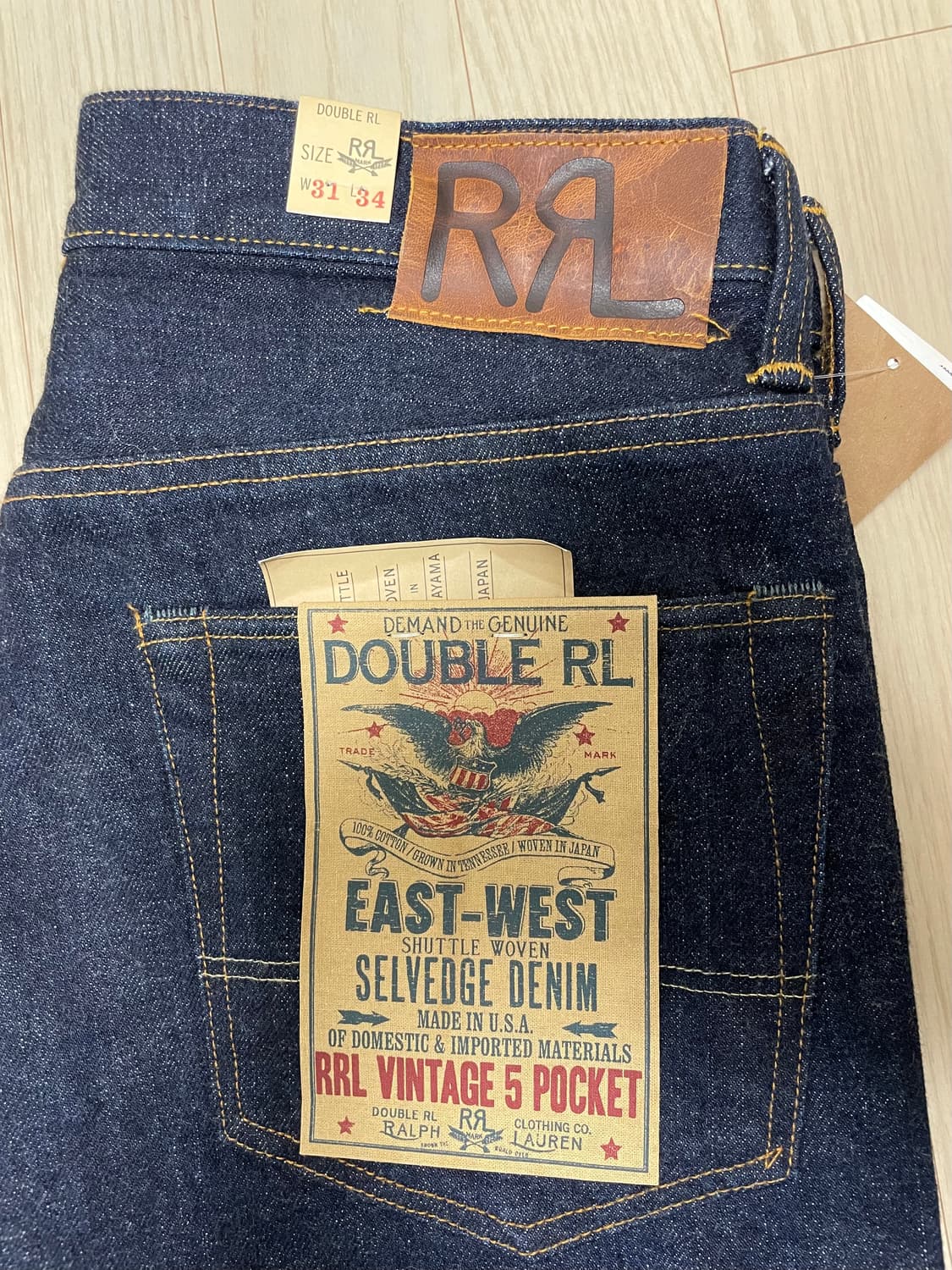 더블알엘 RRL 빈티지파이브포켓 이스트웨스트 31x34 새상품 상품이미지4