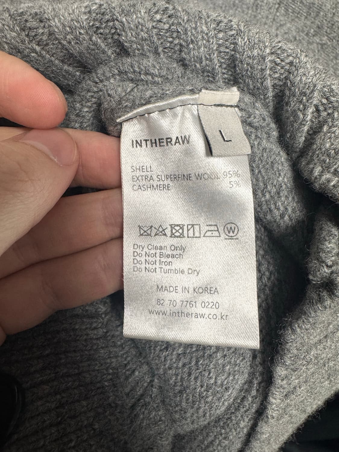 인더로우 울 캐시미어 가디건 상품이미지3