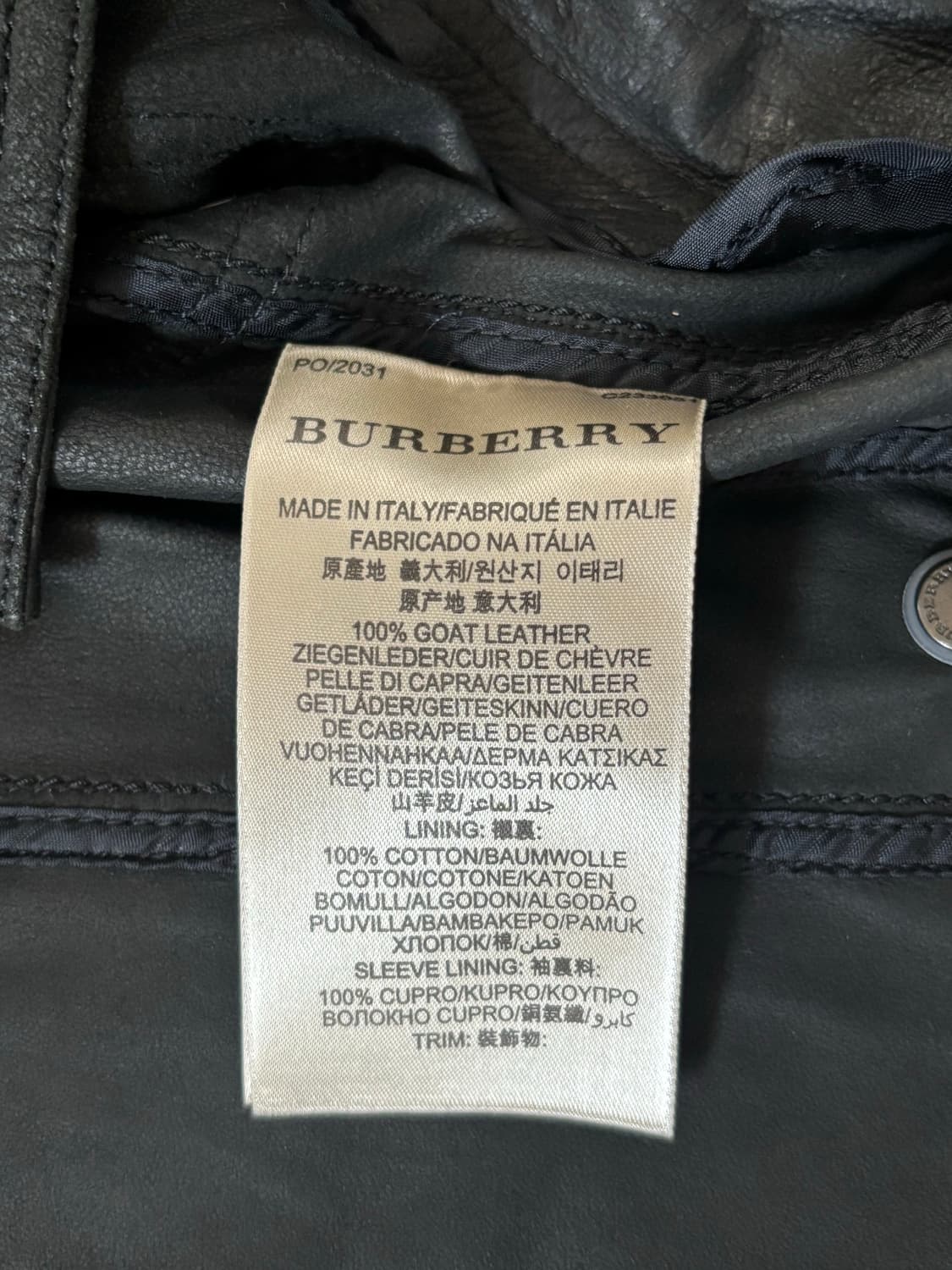 Burberry 버버리 브릿 블랙 레더 크롭 자켓 상품이미지8
