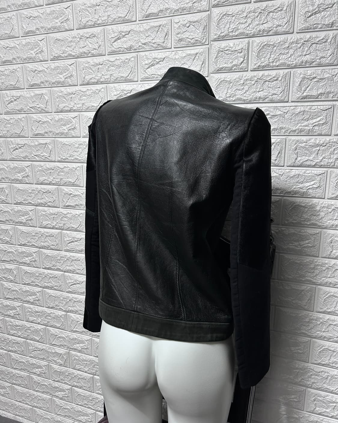 헬무트랭 판넬 믹스 송치 레더 자켓 상품이미지5