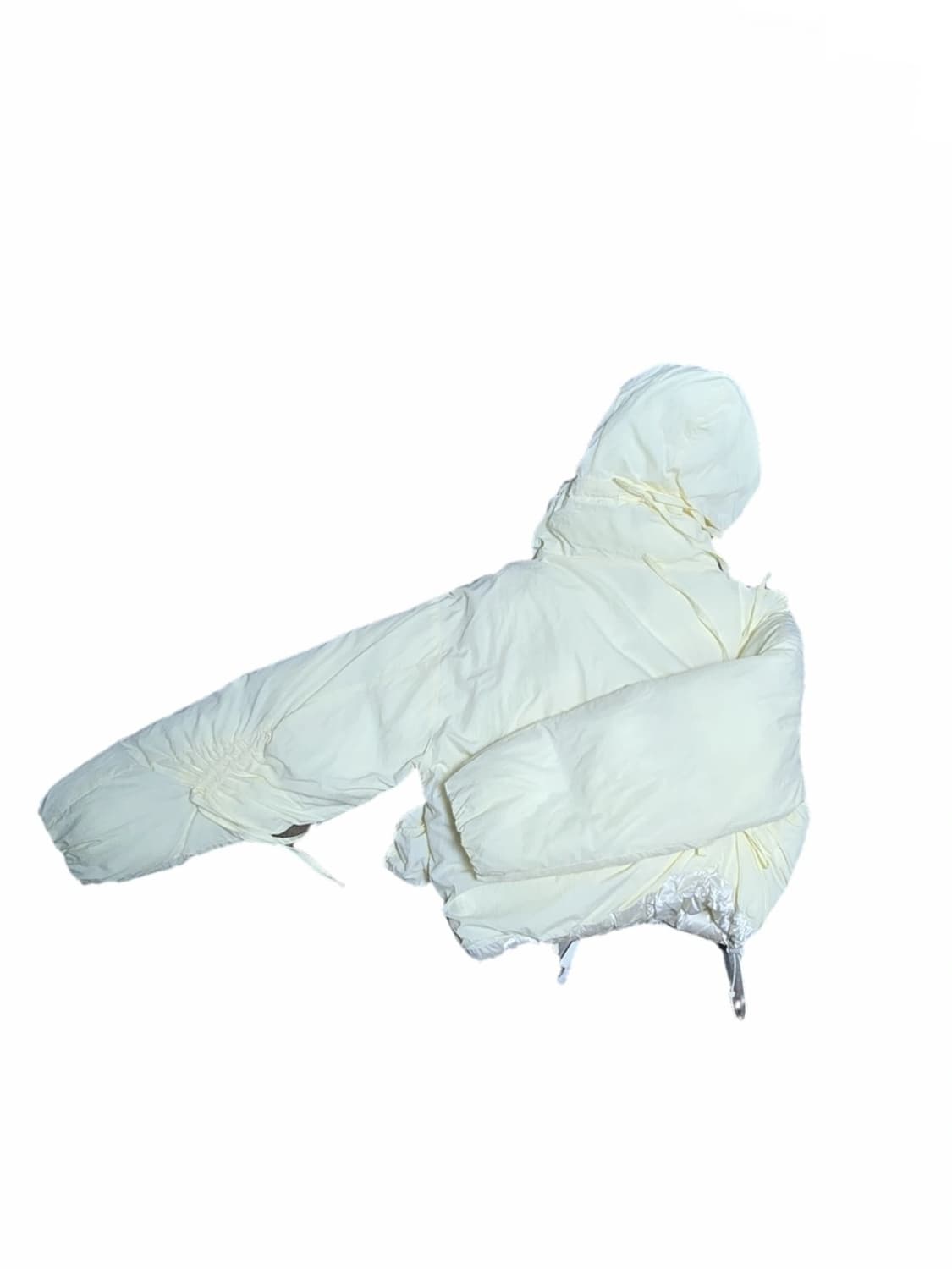 파르티멘토우먼 리버시블 셔링 후디드 푸퍼 자켓_아이보리
 상품이미지5