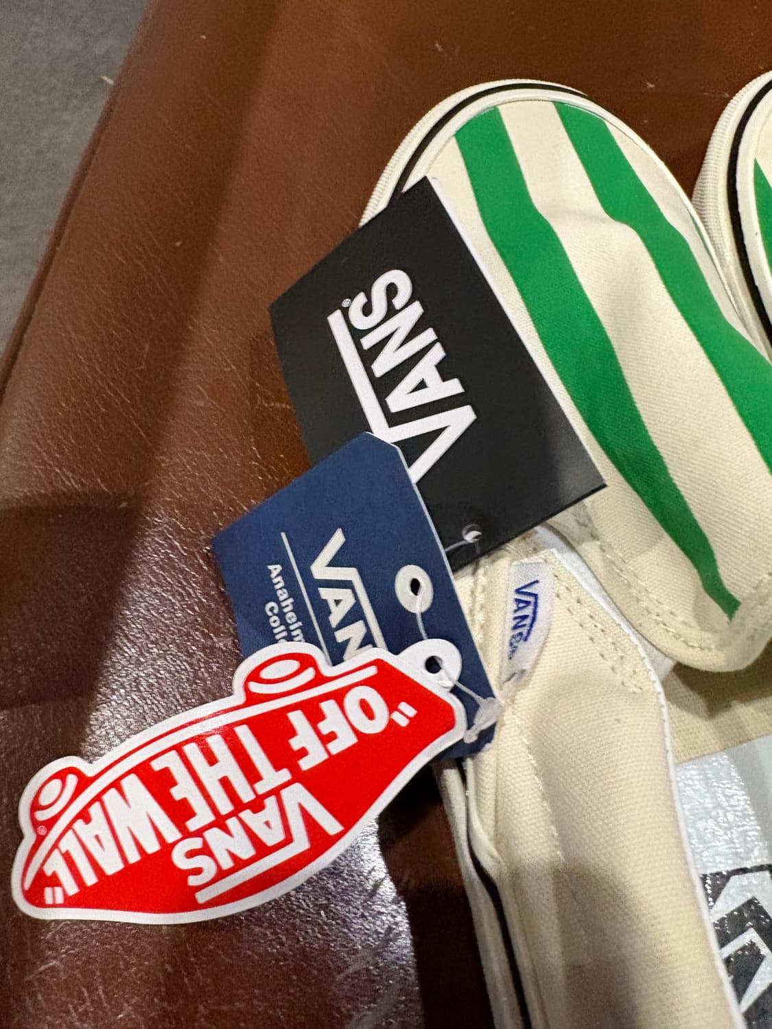 [260]반스 클래식 슬립온 스트라이프 흰녹 상품이미지4