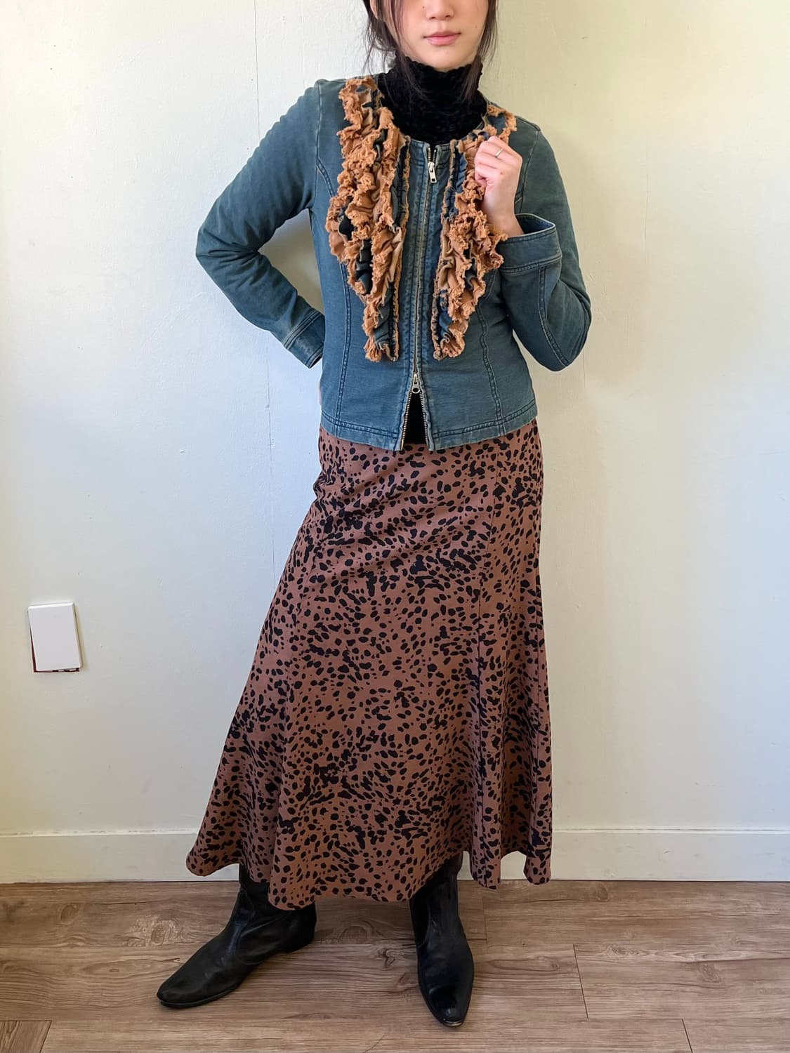 EKDUTin 프릴 데님 자켓 상품이미지6