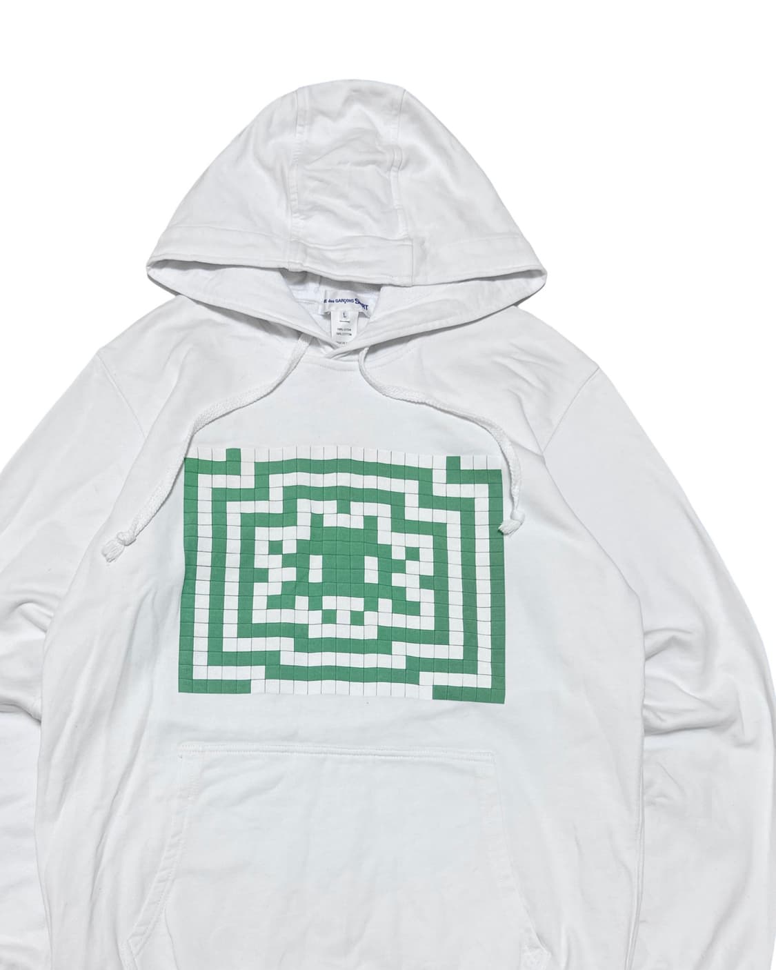 꼼데가르송 인베이더 화이트 후드티 상품이미지2