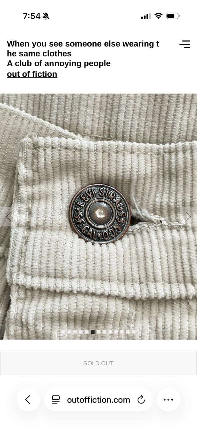 70s Levis 505 USA Talon 42 Zip Corduroy 상품이미지4