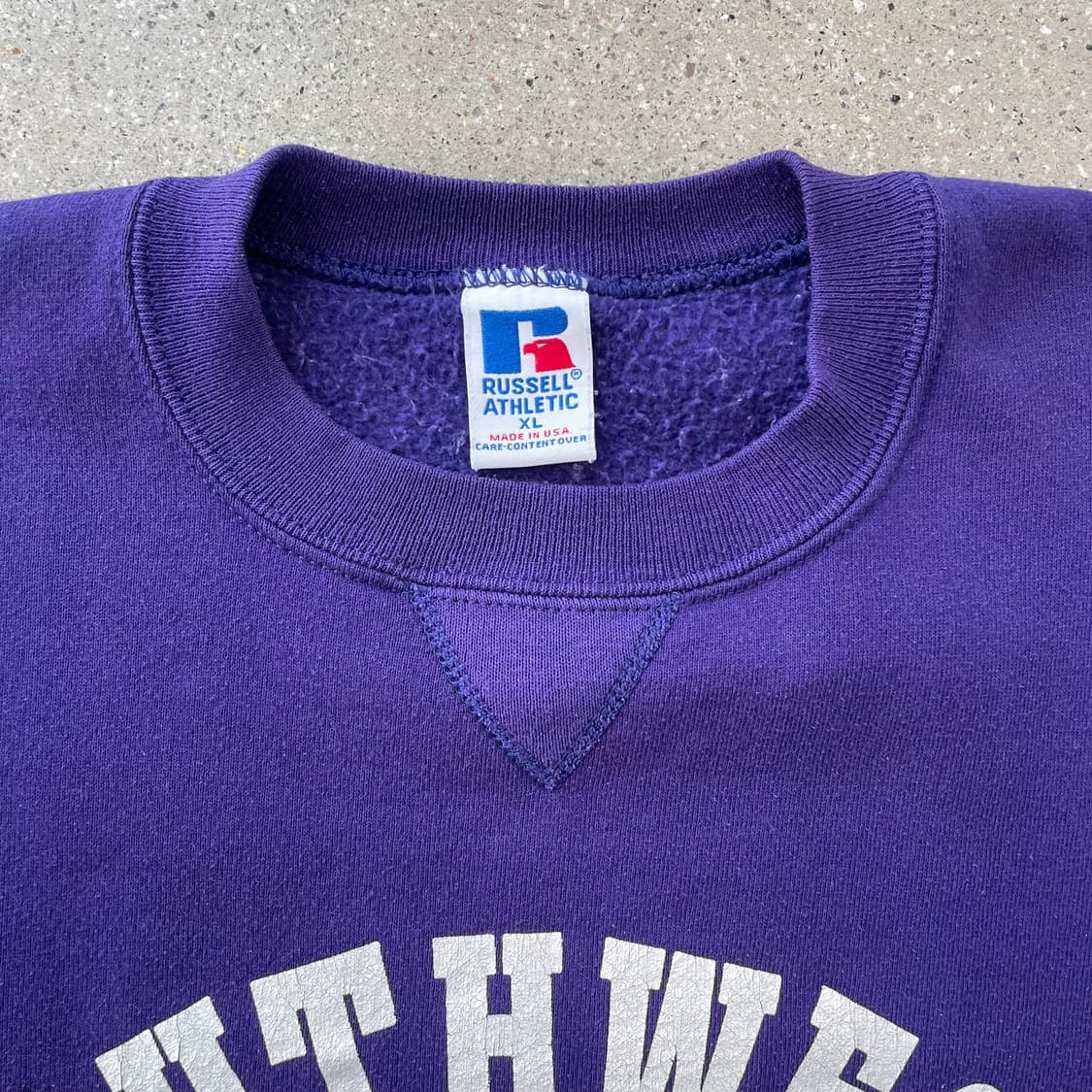 빈티지  러셀 애슬레틱 스웻셔츠 퍼플(화이트) made in usa  상품이미지3