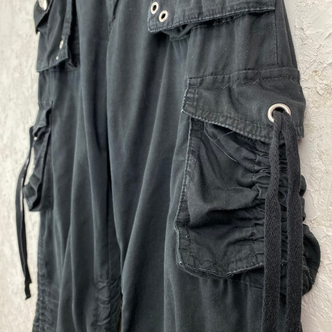JPN VINTAGE 셔링 카프리 카고 팬츠 상품이미지3