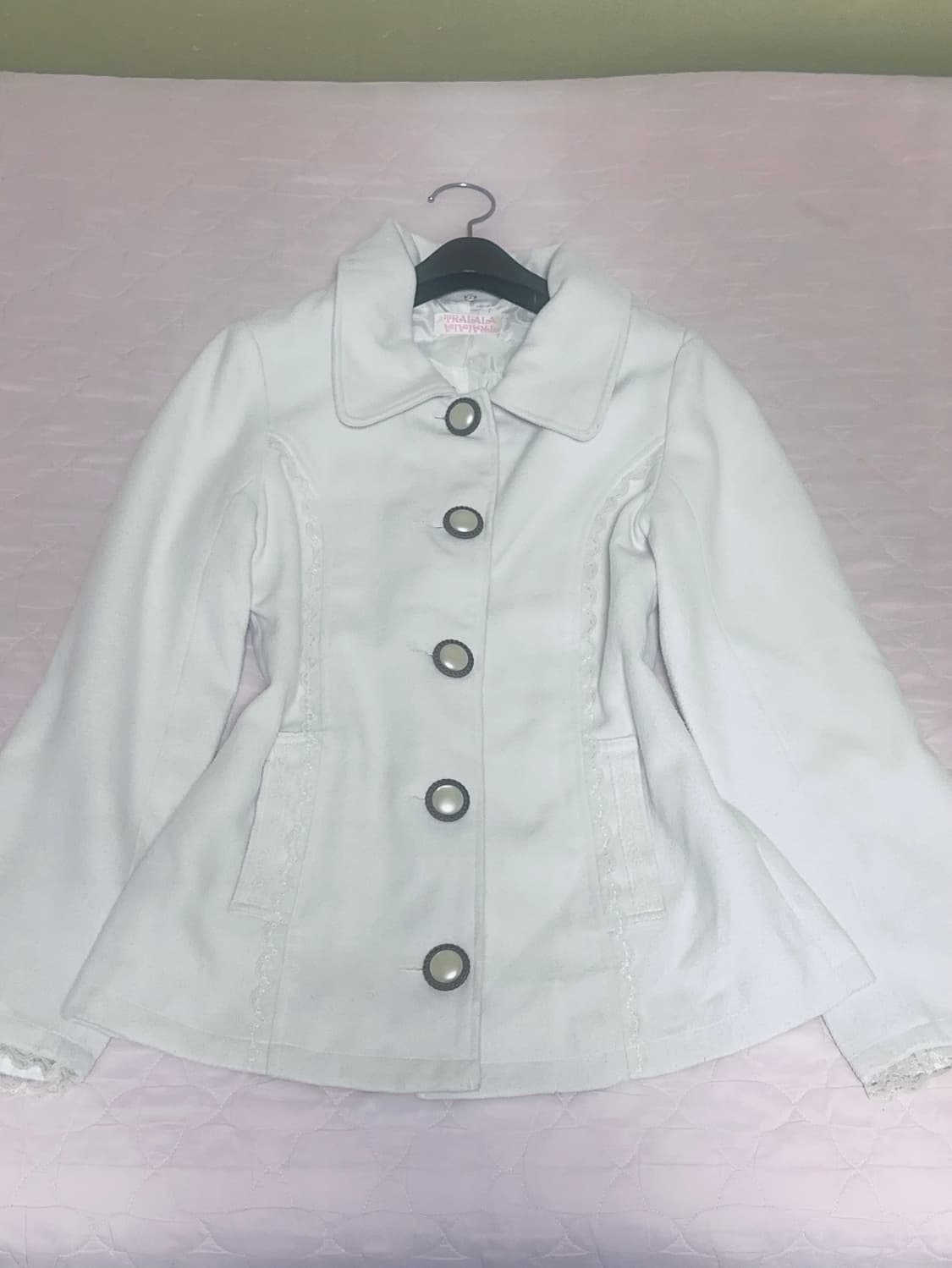 트랄라라 tralala 화이트 프릴 레이스코트 히메갸루 리즈리사 양산형 상품이미지1