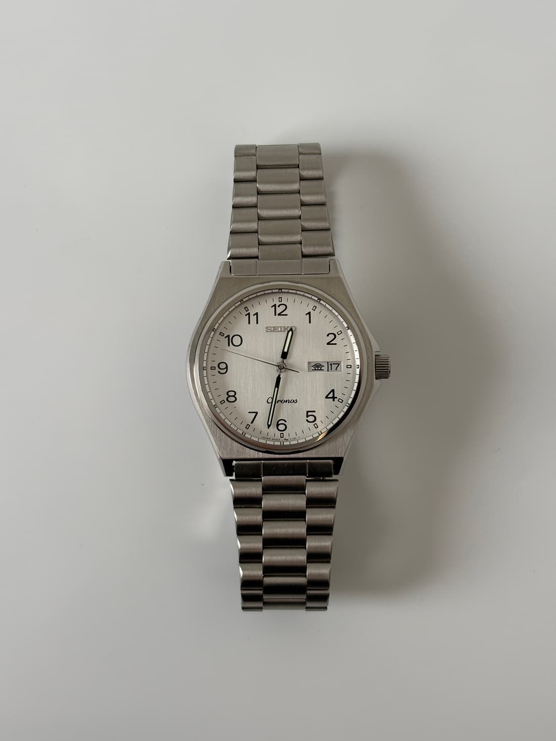 1980s Chronos Arabic Index Silver Quartz 상품이미지3