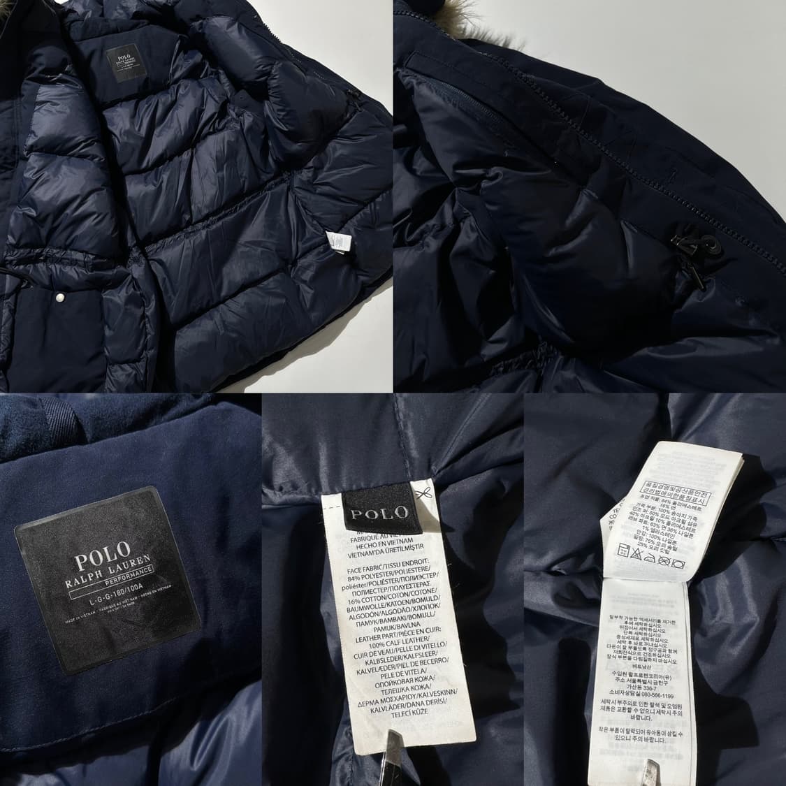 폴로 랄프로렌 사이드 로고 패치 덕다운 패딩 파카 네이비 상품이미지10