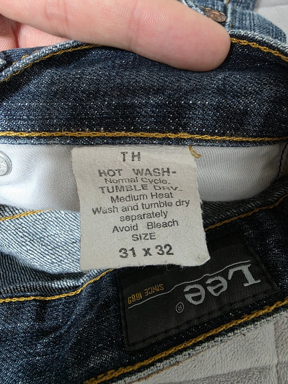 [31] lee 빈티지 워싱 스트레이트 청바지 상품이미지4