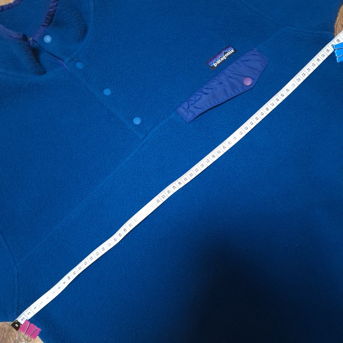 90s 미제 빈티지파타고니아 신칠라 스냅티 청록 블루 M 상품이미지8