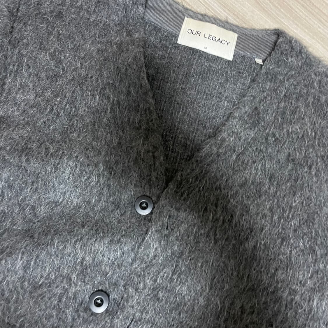 아워레가시 퍼즈 모헤어 가디건 그레이 48 상품이미지1